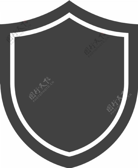 黑白护盾图标