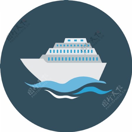 扁平游船app图标