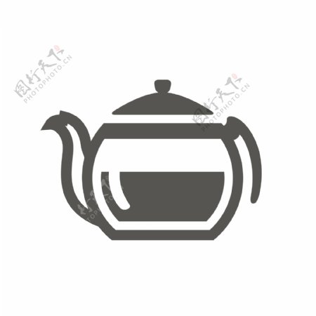 扁平化茶壶
