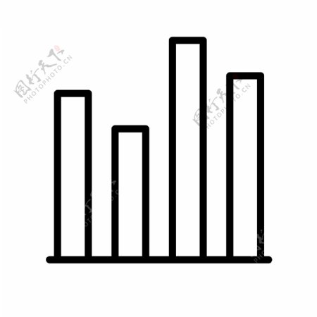 黑色柱形数据分析元素