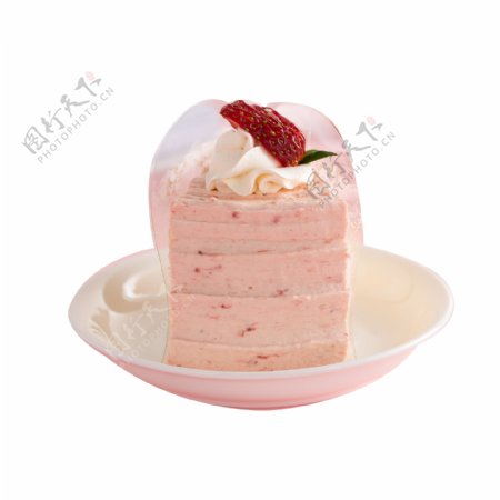 粉色创意蛋糕食物元素
