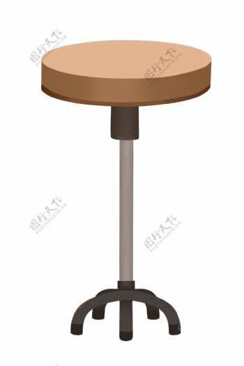 圆形的家具椅子插画