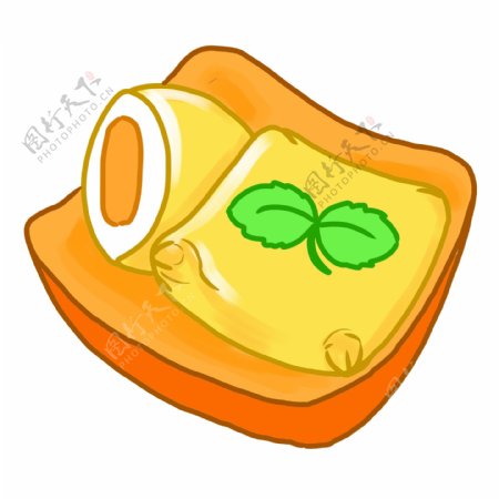 精美的黄色蛋挞插画