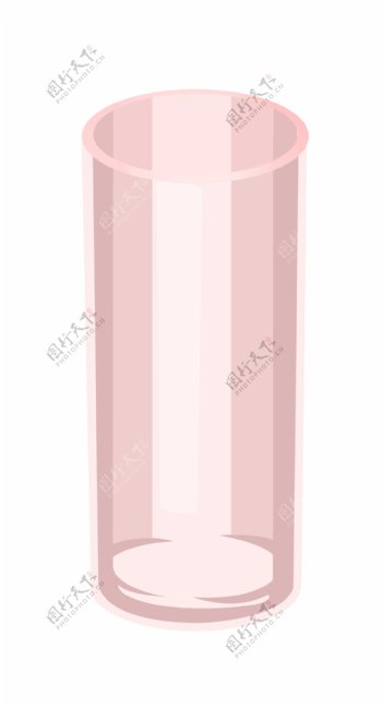 精美的粉色玻璃水杯