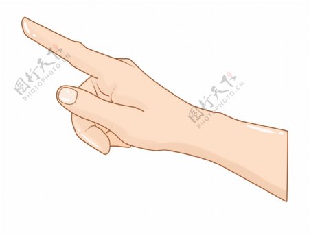 大拇指食指手势插画