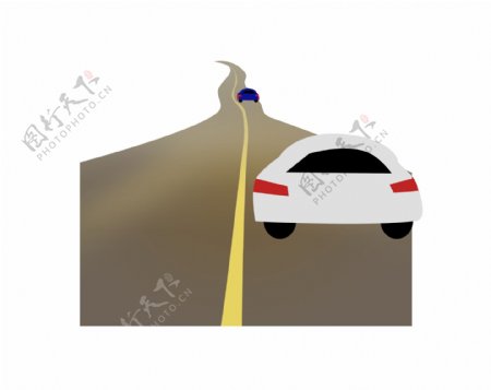 车辆和高速公路插画