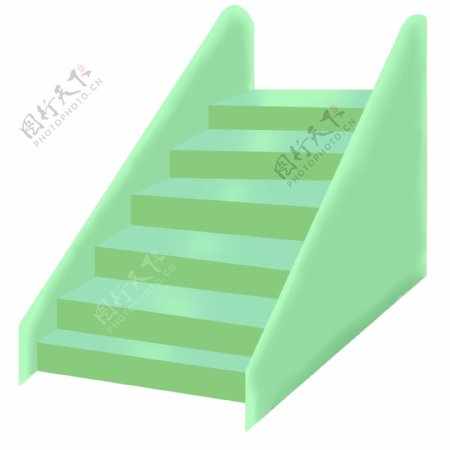 台阶阶梯绿色梯子