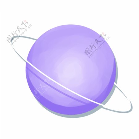 唯美紫色星空星球png元素