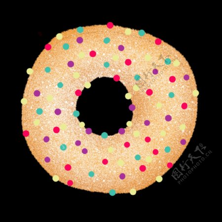 彩色圆点甜甜圈