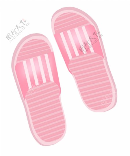 粉色拖鞋装饰