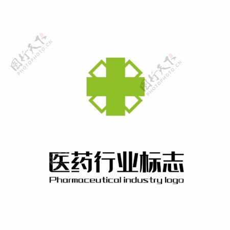 简约几何医药logo