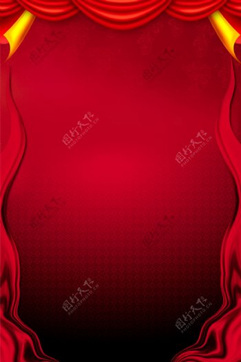 红色背景模板