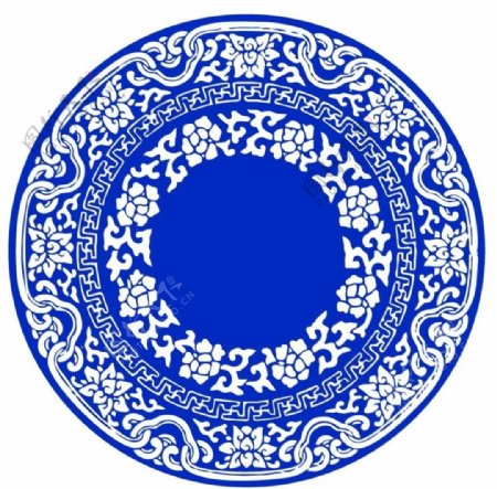 青花瓷圆盘