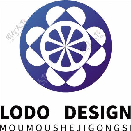 原创蓝色柠檬科技文化logo