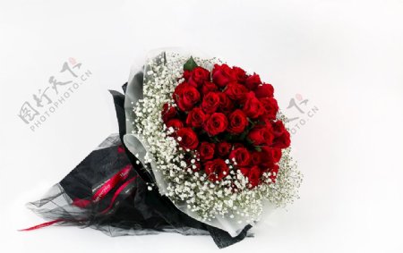 爱情大红玫瑰花花束