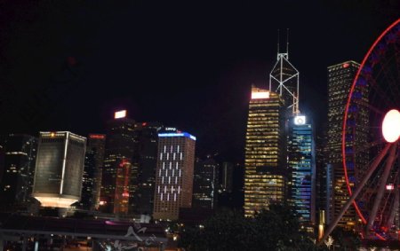繁华的香港夜景