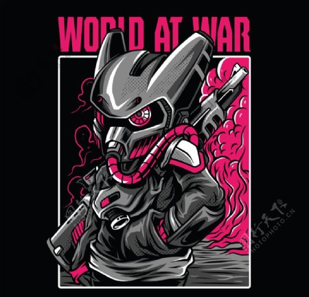 世界战争插画