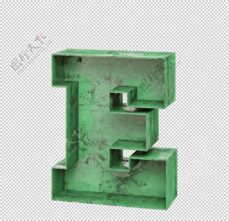 3D立体字母E