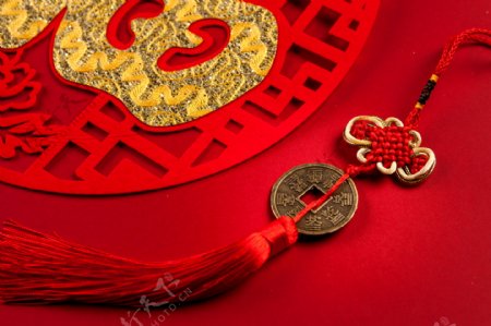 中国传统文化福字中国结铜