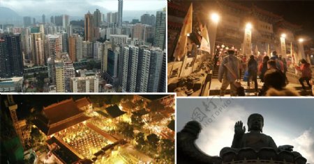 中国香港城市人文生活实拍