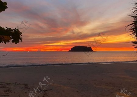 海边风景景色唯美云霞