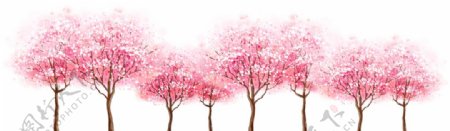 樱花春季浪漫海报粉色合成素材
