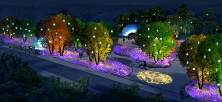中艺光影园林夜景灯光设计效果图