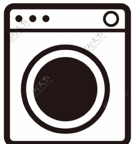 矢量洗衣机图标