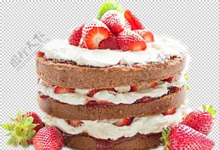 蛋糕美食食材草莓甜品海报素材