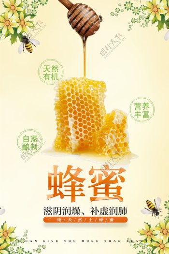 蜂蜜美食食材宣传海报素材