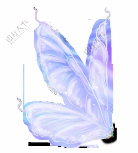 蝴蝶翅膀梦幻卡通海报素材