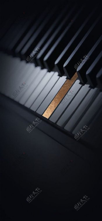 钢琴大气质感黑色背景