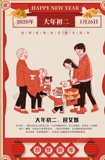 春节传统节日宣传海报素材