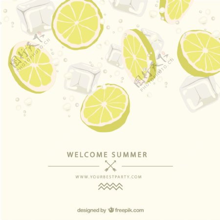 夏季海报柠檬片