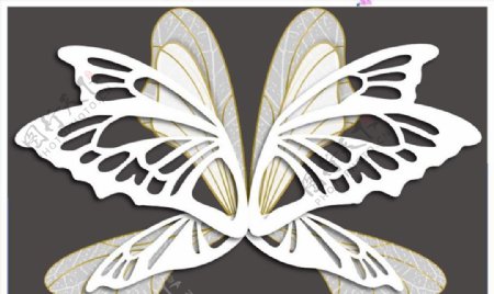 蝴蝶异形婚礼背景板图片