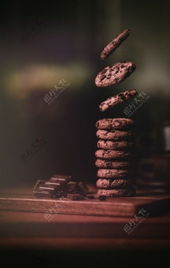 巧克力曲奇饼干图片