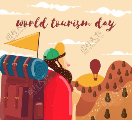 世界旅游日背包客图片