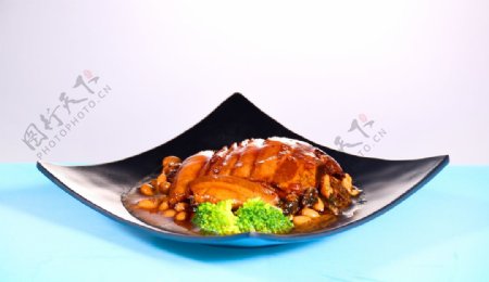 梅菜扣肉美食食材背景海报素材图片