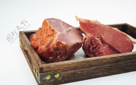 卤牛肉美食食材背景海报素材图片