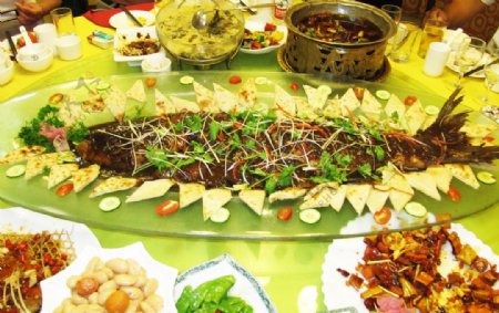 北京红旗村全鱼宴图片