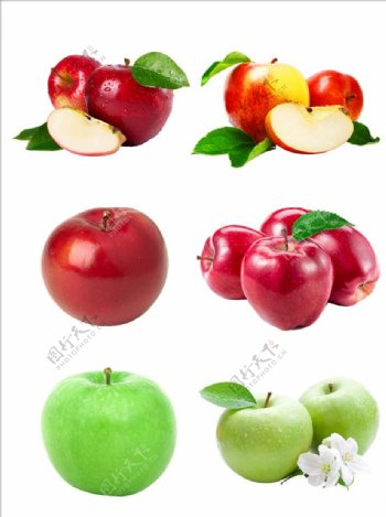 高清苹果素材红苹果青苹果图片