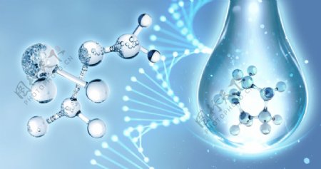 科技分子DNA水滴图片