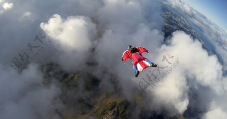 滑翔跳伞图片