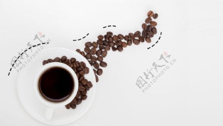 咖啡饮品简约背景海报素材图片