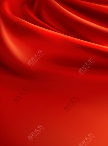红色质感丝绸背景图片