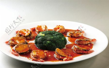 茄盒凤尾虾图片