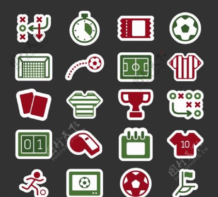 足球元素图标图片