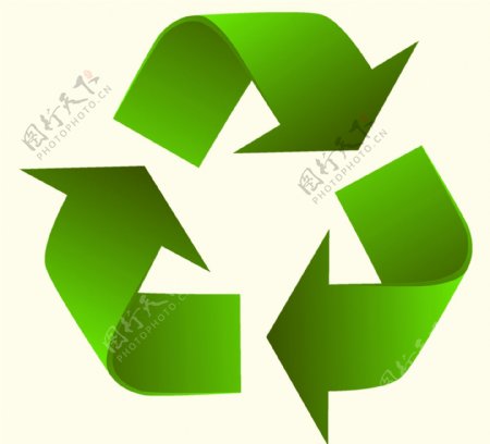 绿色可回收标志图片