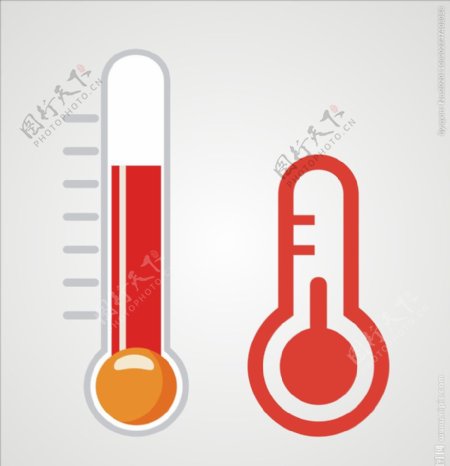 矢量温度计体温计图片