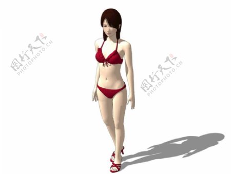 3D女人物SU模型图片